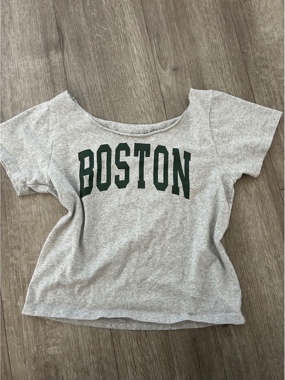 Off the shoulder Boston Brandy Melville shirt